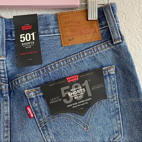 Levi’s 501 Micro Denim Shorts Booty Shorts - Picture 7 of 7
